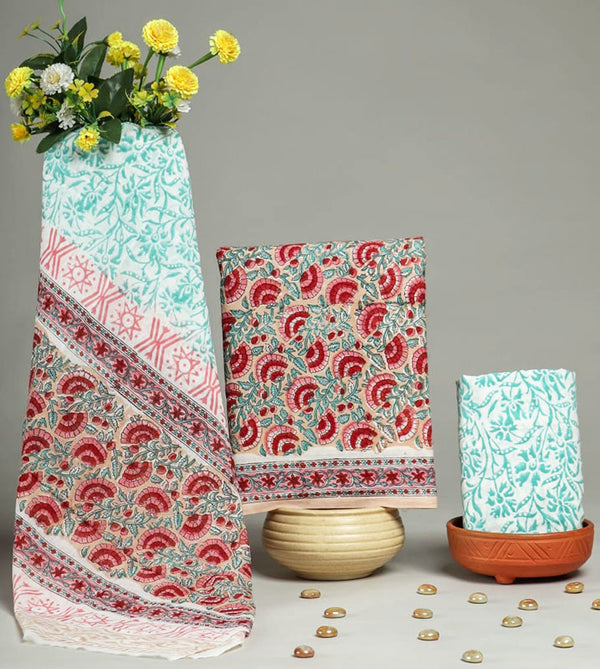Cotton Suit Set with Cotton Dupatta ( CT020511)