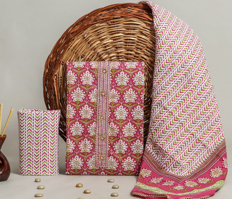 Gota Patti Cotton Suit Set with Cotton Dupatta ( GT280634)