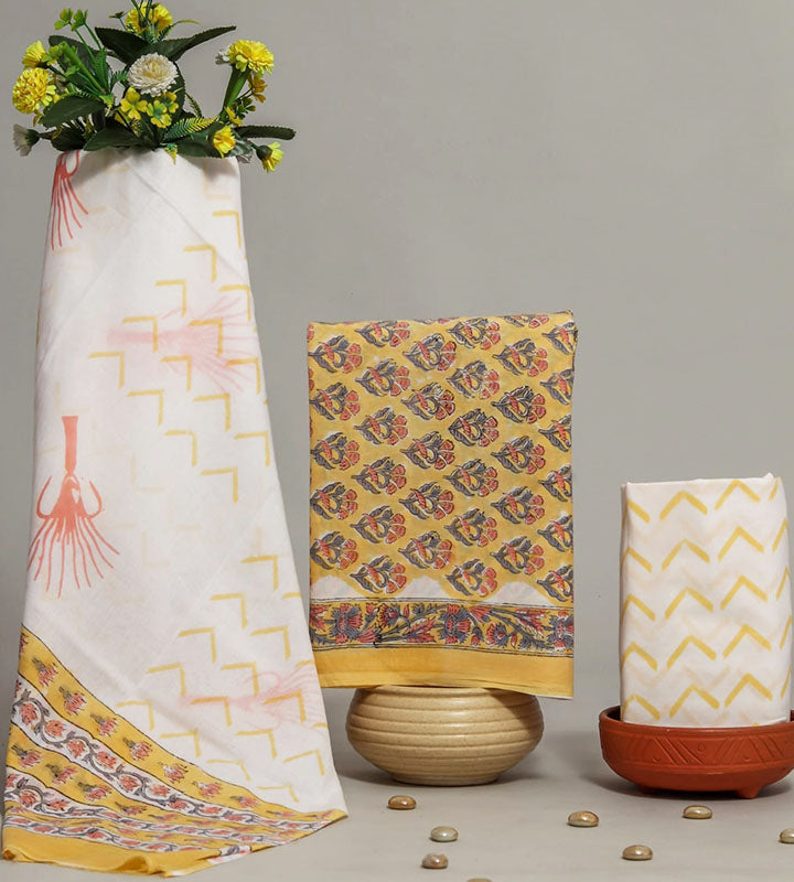Cotton Suit Set with Cotton Dupatta ( CT180704)