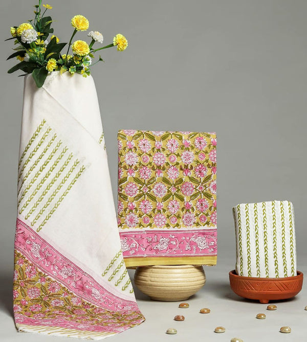 Cotton Suit Set with Cotton Dupatta ( CT180708)