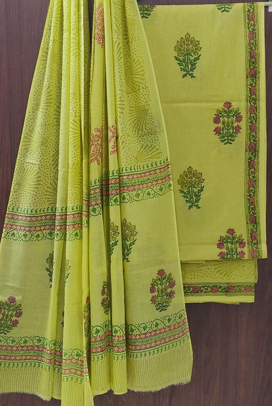 Cotton Suit Set with Cotton Dupatta ( CT9809)