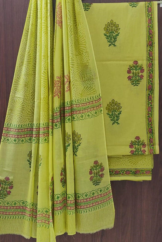 Cotton Suit Set with Cotton Dupatta ( CT9809)