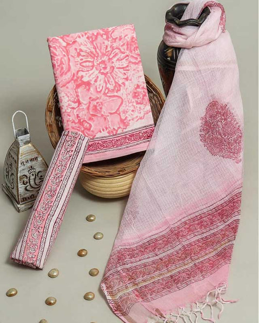 Cotton Suit Set with Kota Doria Dupatta ( CD060203)