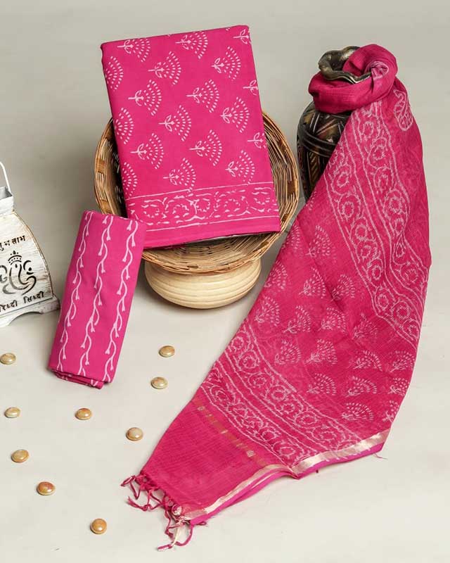 Cotton Suit Set with Kota Doria Dupatta ( CD10912)