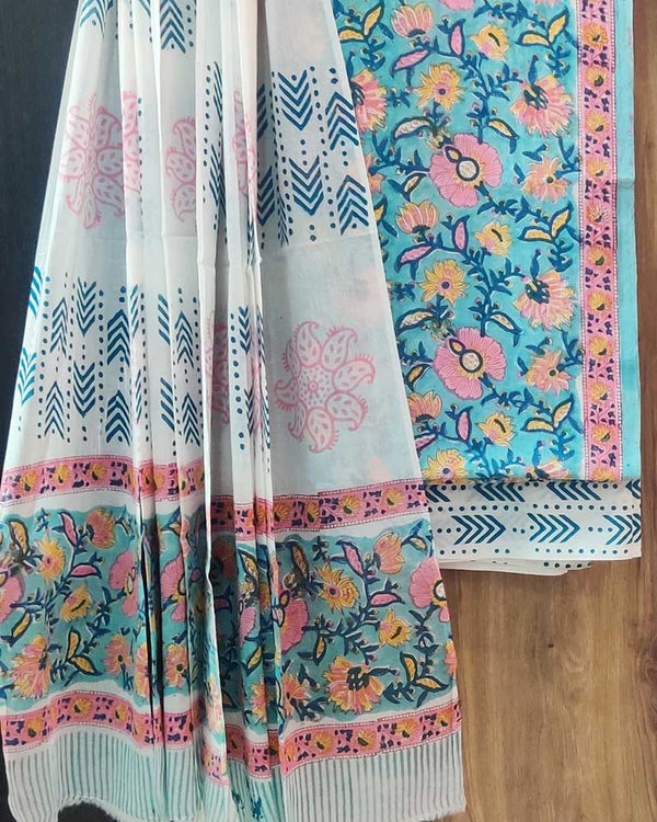 Cotton Suit Set with Cotton Dupatta ( CT24081)