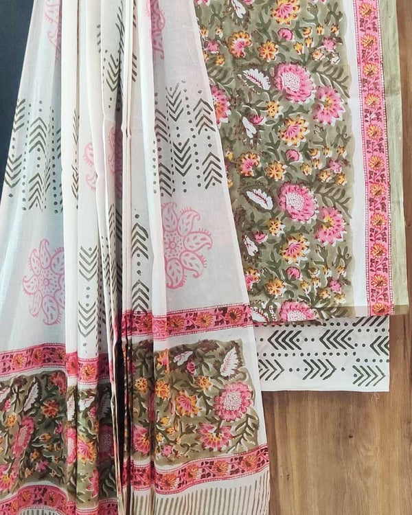 Cotton Suit Set with Cotton Dupatta ( CT24086)