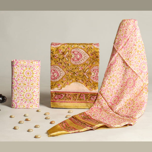 Chanderi silk suit Set ( CN072903 )