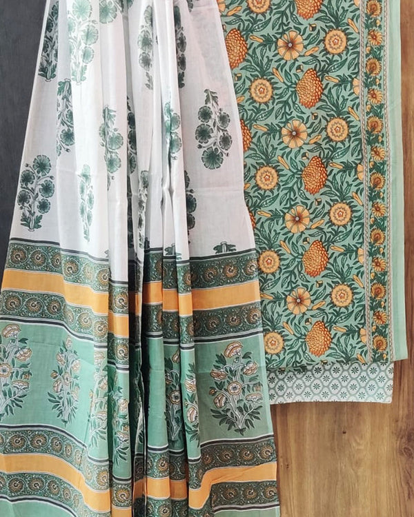 Cotton Suit Set with Cotton Dupatta ( CT24301 )
