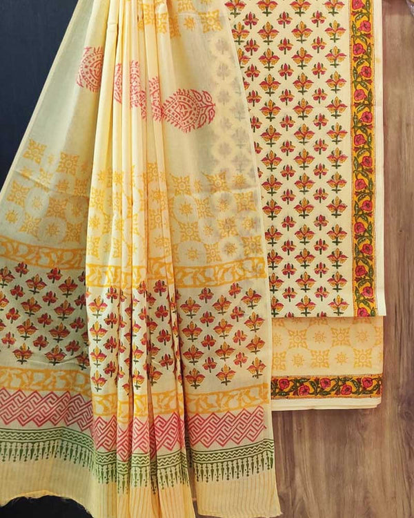 Cotton Suit Set with Cotton Dupatta ( CT220217 )
