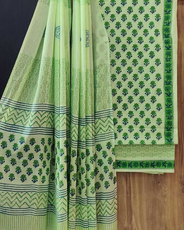 Cotton Suit Set with Cotton Dupatta ( CT040106 )