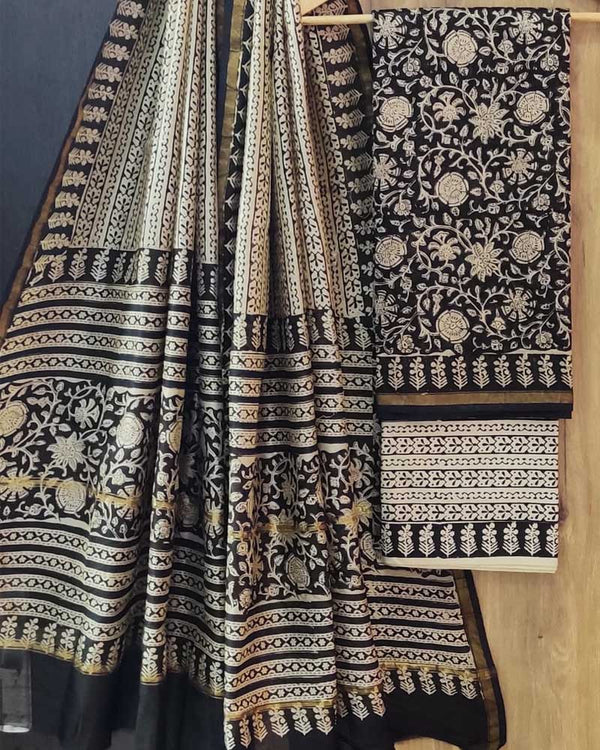 Chanderi silk suit Set ( CN140306)