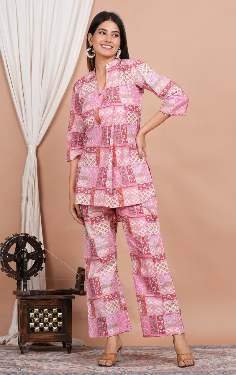 Patch Work Style Floral Co-Ord Set