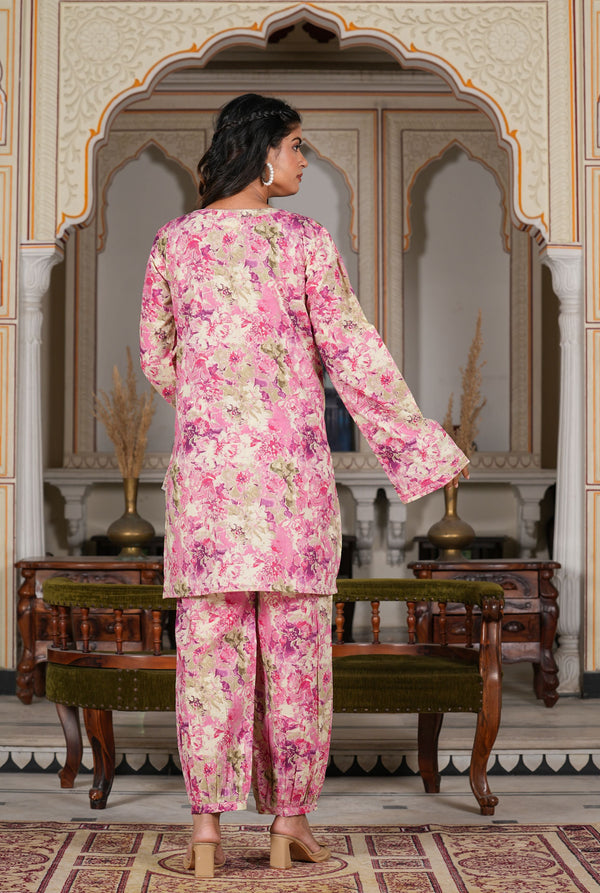 Floral Tapestry Orchid Co-Ord Set