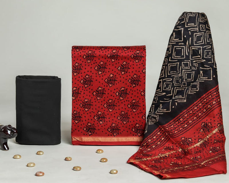 Chanderi silk suit Set ( CN070404)