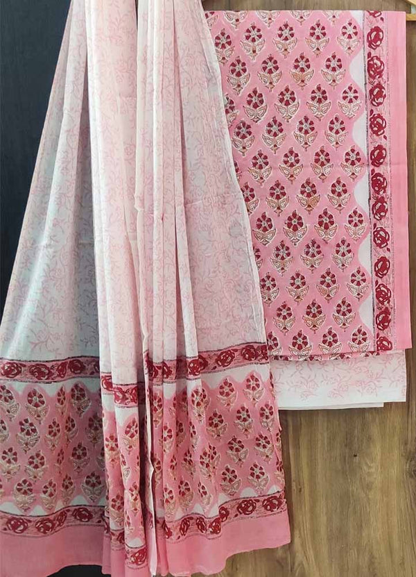 Cotton Suit Set with Cotton Dupatta (CT090908)