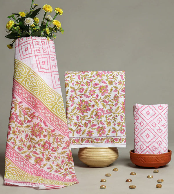 Cotton Suit Set with Cotton Dupatta ( CT170404)