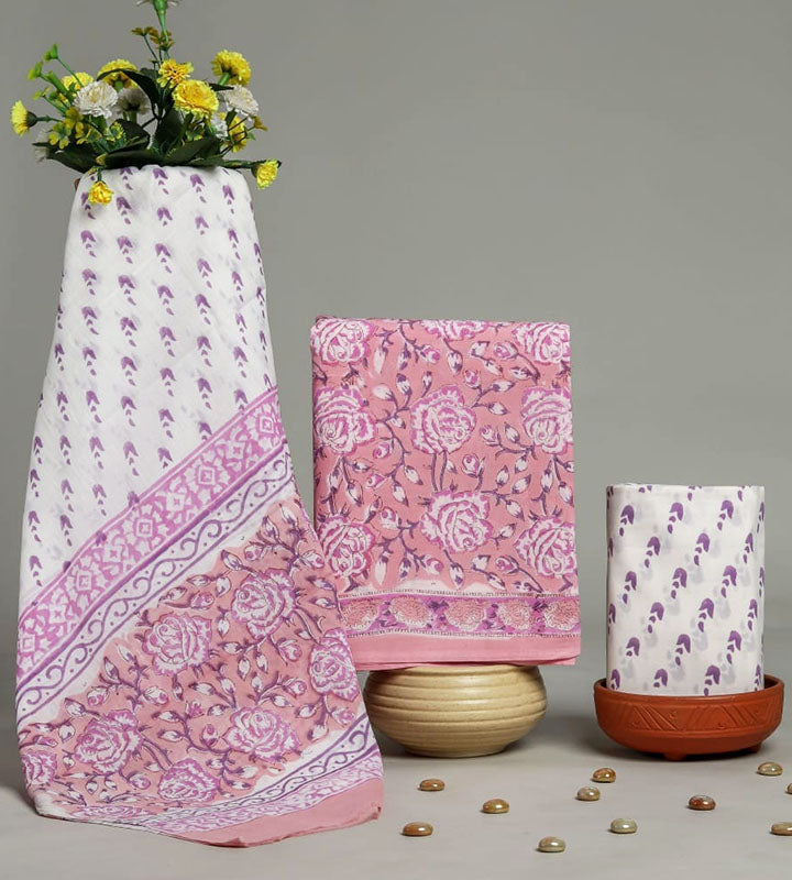 Cotton Suit Set with Cotton Dupatta ( CT170407)
