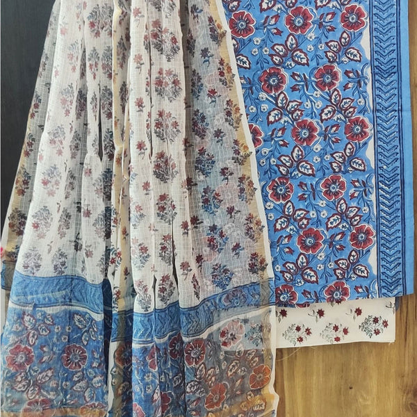 Cotton Suit Set with Kota Doria Dupatta ( CD2942 )