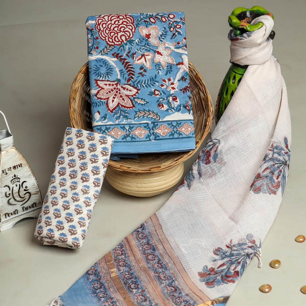 Cotton Suit Set with Kota Doria Dupatta ( CD010734 )