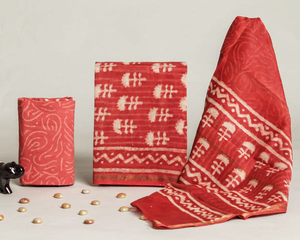 Chanderi silk suit Set ( CN19104 )