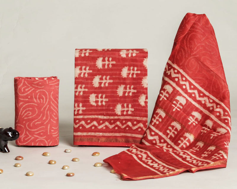 Chanderi silk suit Set ( CN19104 )