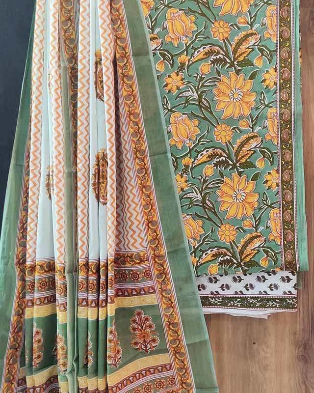 Cotton Suit Set with Cotton Dupatta ( CT200102 )